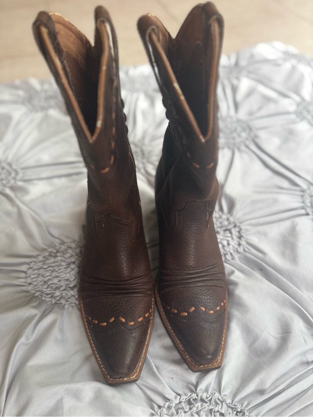 Ariat Dark Brown Western Ankle Booties